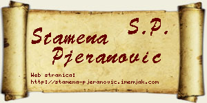 Stamena Pjeranović vizit kartica